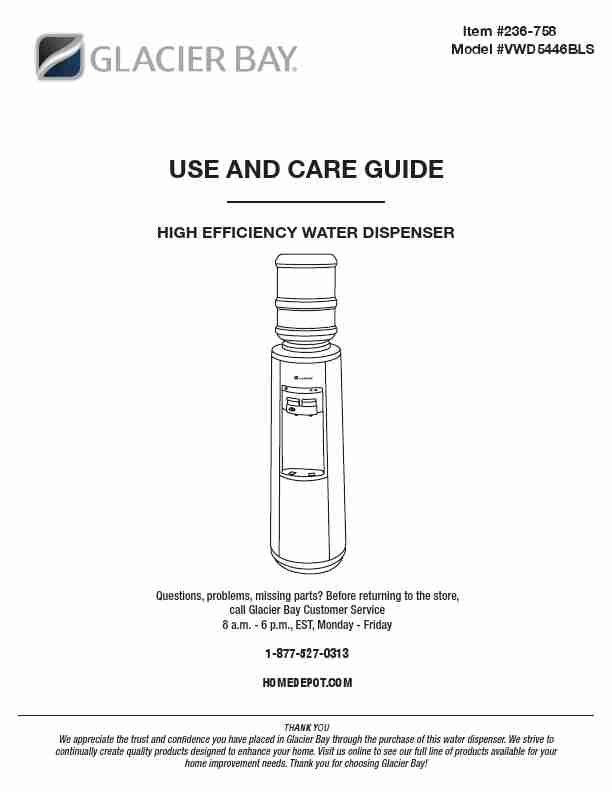 Glacier Bay Water Dispenser Manual-page_pdf